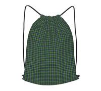 Clan Turnbull Hunting Tartan Navy And Green Plaid Outdoor Leisure Drawstring Backpack, Lightweight Waterproof Sports Bag For Men & Women - Gym, Yoga, Travel