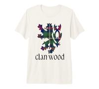 Clan Wood Tartan Scottish Family Name Scotland Pride Camiseta Premium