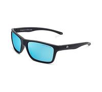 CLANDESTINE - Gafas de Sol Unisex - Colección Deportiva - Modelo Square - Color Negro - Cristal Polarizado Antirreflejante de Color Azul - Montura de Pasta - 146x45mm