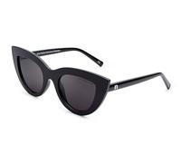 Clandestine - Gafas de Sol Unisex - Colección Loop - Modelo Gatto - Montura de Pasta Color Negro - Lentes Polarizado Antirreflejante de Color Negro - Estilo de Ojo de Gato - 149x52mm