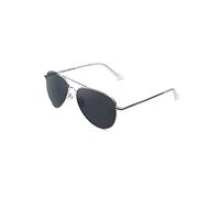 CLANDESTINE - Gafas de Sol Unisex - Colección Pilot - Modelo A10 - Montura de Acero Inoxidable Color Plata - Lentes Polarizado Antirreflejante de Color Plata - Protección UV 400-144x51mm