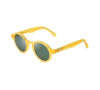 CLANDESTINE - Gafas de Sol Unisex - Modelo Bellagio - Montura de Acetato Color Miel - Cristal de Nylon Polarizado de Color Verde Oscuro - Protección UV 400