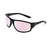 CLANDESTINE - Gafas de Sol Unisex - Modelo Curve - Color Negro Mate - Cristal Polarizado en Color Rosa con Filtro HD - Montura de Pasta - Estilo Deportivo - 144 x 51 mm