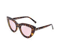 CLANDESTINE - Gafas de Sol Unisex - Modelo Gatto - Color Carey - Cristal Polarizado Antirreflejante de Color Rosa - Estilo de Ojo de Gato - 149 mm x 52 mm