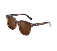 CLANDESTINE - Gafas de Sol Unisex - Modelo Quadrato - Color Marrón Habana - Cristales Polarizados de Color Marrón con Filtro HD - Protección UV 400-144 x 50 mm