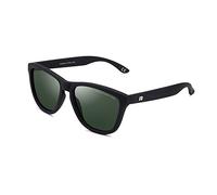 CLANDESTINE - Gafas de Sol Unisex - Modelo Soho - Color Negro - Lentes de Nylon de Color Verde Oscuro con Filtro HD - Protección UV 400, UVB y UVC - 142 x 50 mm