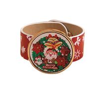 Clap - 1 pulsera de anillo de Navidad decorada con bonito accesorio para niños, reloj de pantalla grande, talla única, PVC, No es una piedra preciosa