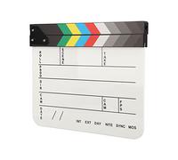 Clapboard de Directores de Películas, Profesional, Corte de Pizarra de Película Escena de Acción Clapper Support Dry Erase, Movie Props Clap Board con Palos de Color para