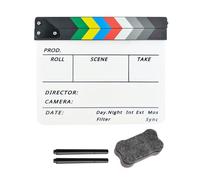 Clapboard de producción acrílica con marcadores de borrado en seco para filmación de películas, accesorios de video