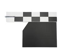 Clapboard para Película de Tablero de Densidad, 25x18 cm, Color Rojo - Sonido Nítido, Material Resistente, Ideal para Cine y Fotografía (Negro)