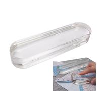 Clapper De Sastre - Herramienta De Costura - Clapper De Hierro De Vapor Acrílico, Válvula De Costura De Bloque Transparente, Pie De Clavo Aplanante Con Dibujos Animados, Escala P