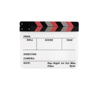 ClapperBoard Acrílico Película Acción Clap-Stick Director Film Clapboard, Ideal para Producciones de Cine, Televisión y Video