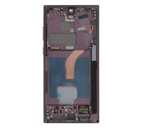 Clappio Bloque Completo para Samsung Galaxy S22 Ultra Pantalla OLED, Burdeos