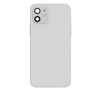 Clappio Chasis completo para iPhone 12 Marco central y ventana trasera, Blanco