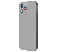 Clappio Chasis para iPhone 12 Pro Max Vidrio trasero, Gris claro