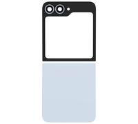 Clappio Kit Cristal Trasero Superior e Inferior para Galaxy Z Flip 6, Azul