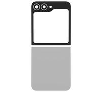 Clappio Kit Cristal Trasero Superior e Inferior para Galaxy Z Flip 6, Gris