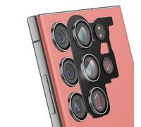 Clappio Lente de Reemplazo para Cámara Trasera Galaxy S23 Ultra con Chasis, Rojo