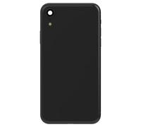 Clappio Marco completo para iPhone XR Marco central y ventana trasera, Negro