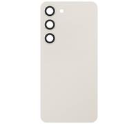 Clappio Tapa de de repuesto para Galaxy S23 con adhesivo integrado, Beis