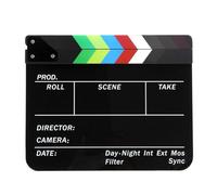 Claqueta acrílica de 25,4 x 30,5 cm para director de cine y escena de acción de corte en seco