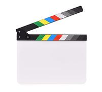 Claqueta Cine Profesional, Namolit 30 x 24cm Tablilla de PelíCula, Clapperboard para película acrílica, Tablilla de Escena de acción de Corte para Amantes del Cine, Cineasta Aficionado