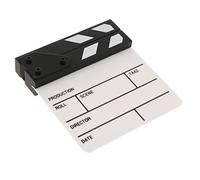 Claqueta de acrílico para hacer películas, tablero de director, color negro y blanco