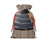 Claqueta de cine y palomitas de maíz, 1 bolsa de Navidad con cordón de 4.7 x 6.9 pulgadas, bolsa robusta para regalos y artículos esenciales de uso diario