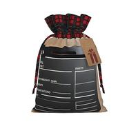 Claqueta de películas, 1 bolsa de Navidad con cordón de 8.3 x 11.8 pulgadas, bolsa robusta para regalos y artículos esenciales de uso diario