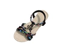 Claquetas para mujer cómoda playa - Sandalias para mujer planas con cordones zapatos elegant transpirables sandalias versátiles con tapas antideslizantes desnudas pies de caminata zapatos Legere