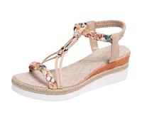 Claquette Femme - Zapatos ortopédicos para mujer, zapatos ortopédicos, para mujer, senderismo, talón, lavables, sandalias de tacón alto, lavables, plataforma, beige, 40 EU Large