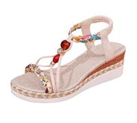 Claquette Orthopédique,Chaussons femme ete Orthopédiques Mule Femme Bohemia Chaussure Verano Cómodo Senderismo Zapatos De Verano Lavables Sandalias Reflecología Transpirable, blanco, 40 EU Étroit
