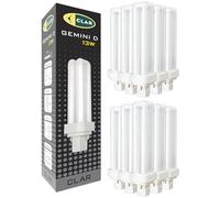 CLAR - Bombilla Fluorescente Gemini D 13W 2700K G24d-1 Luz Blanca Neutra Tubo Compacto 2 Pines CFL Técnica Profesional Reemplazo Preciso Bajo Consumo Iluminación Interior Oficina Taller Cocina