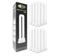 CLAR - Bombilla Fluorescente Gemini S/E 9W 4000K 2G7 Luz Blanca Neutra Lámpara Vertical Compacta CFL Bajo Consumo Iluminación Técnica Profesional Reemplazo Interior Oficina Cocina Escritorio Taller