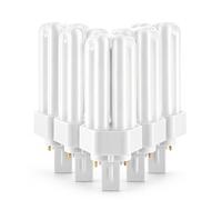 CLAR - Bombilla Fluorescente Gemini T 13W 4000K G24d-1 Luz Blanca Neutra CFL Profesional Tubo Compacto Alto Flujo 2 Pines Reemplazo Iluminación Técnica Cocina Oficina Taller Precisa