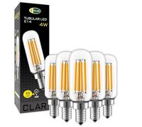 CLAR - Bombilla LED E14 para Campana Extractora y Lámpara de Sal - Casquillo Fino, 3W, 230V, 6000ºK (Pack 5)