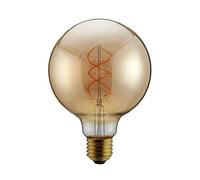 CLAR - Bombilla LED Globo G125 5W Regulable, Luz Cálida 2200K, Bombilla de Filamento Estilo Vintage, Globo Decorativo LED para Lámparas de Techo o Pared (Pack 1)