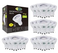 CLAR - Bombilla LED GU10 para Ojos de Buey - Luz Fría - 7W - Pack 20
