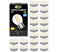 CLAR - Bombilla LED Vintage E27 G45, 4W, Decorativa (Pack 100)