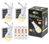 CLAR - Bombilla Recargable USB Con Mando, Luz Sin Electricidad, Sin Cable (Pack 3)