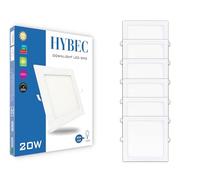 CLAR - Downlight LED Techo Cuadrado 20W, Downlight Cuadrado, Focos LED Cuadrados Empotrables, Iluminación Empotrable de Interior, Luz Neutra 4000ºK (Pack 6)