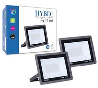 CLAR - Foco LED Exterior 50W, Foco LED interior, Proyector LED o Focos, Luz exterior led Jardín, Blanco Frío 6500ºK (Pack 2)