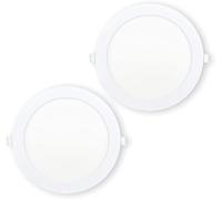 CLAR HYBEC - Downlight LED Techo Empotrable, Downlight LED 220mm, 20W 6000ºK (Pack 2)