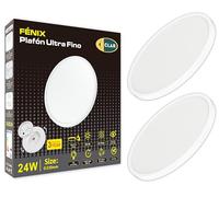 CLAR - Lámparas De Techo Salón, Plafón LED Techo 23 cm, Plafón Salón, Plafones Para Techo Led, Plafón Led Techo Cocina, Blanco Neutro 4000ºK, 24W (Pack 2)