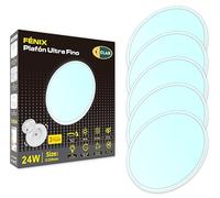 CLAR - Lámparas De Techo Salón, Plafón LED Techo 23 cm, Plafón Salón, Plafones Para Techo Led, Plafón Led Techo Cocina, Blanco Frío 6000ºK, 24W (Pack 5)