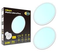 CLAR - Lámparas De Techo Salón, Plafón LED Techo 23 cm, Plafón Salón, Plafones Para Techo Led, Plafón Led Techo Cocina, Blanco Frío 6000ºK, 24W (Pack 2)