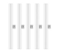 CLAR - Linestra LED 5W S-14D, Blanco Cálido 2700K, Sustitución tubo fluorescente, 1 casquillo (Pack 5)
