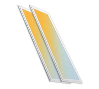 CLAR - Panel LED 120x30 Empotrable 42W, Pantalla LED, Luz Cocina, Placa LED 120x30, CCT (Selector de Color Blanco Calido, Neutro y Frio), Driver PHILIPS (Pack 2)