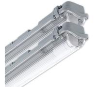 CLAR - Pantalla Estanca LED 24W, Luminaria 150cm, 1 Tubo (Tubos No Incluidos) - Pack 2