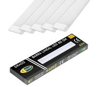 CLAR - Pantalla LED 60 cm, Regleta Para Cocina y Techo, Barra de Luz 4000ºK (60W Pack 5)